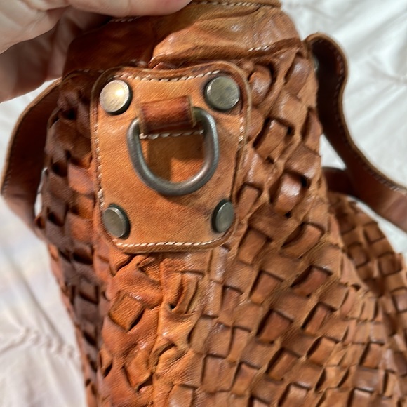 Langellotti genuine leather bag basket weave - Picture 8 of 10